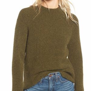 Madewell Northfield Mockneck Sweater in Green